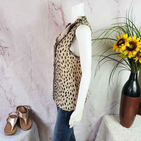 J. Crew leopard print sleeveless blouse - Picture 5 of 7